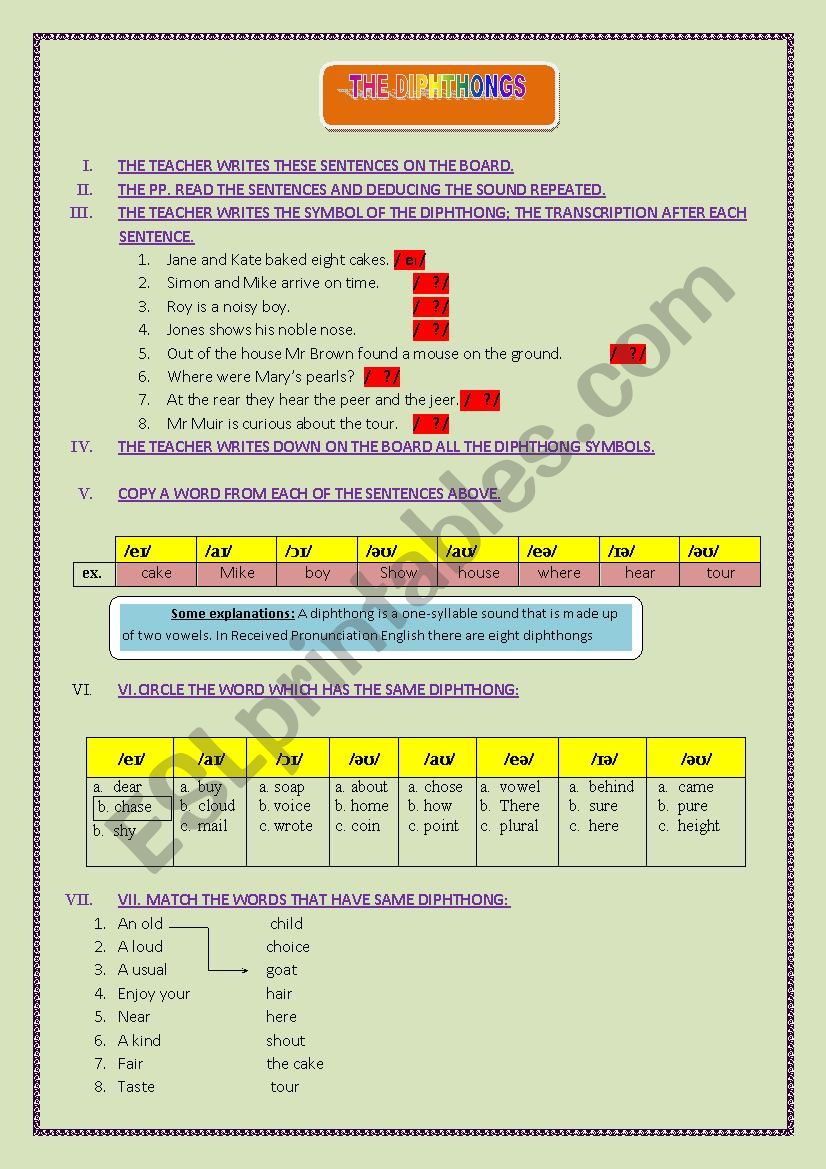 Diphthongs with capital letters