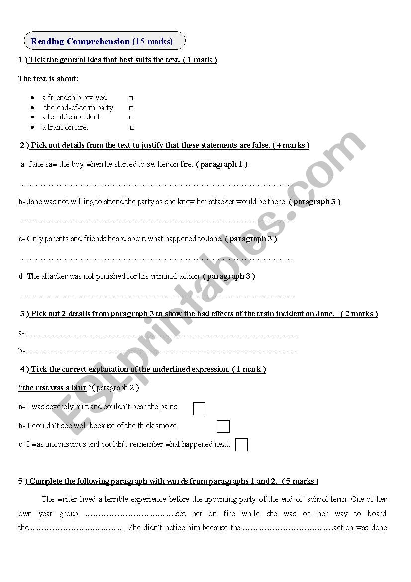 2nd year end term test n 1 worksheet