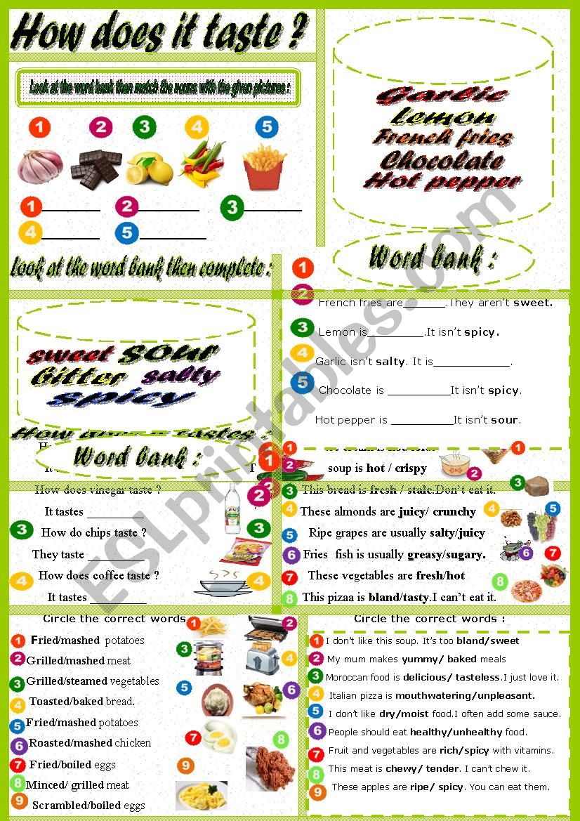 food-adjectives-how-does-it-taste-esl-worksheet-by-mabdel