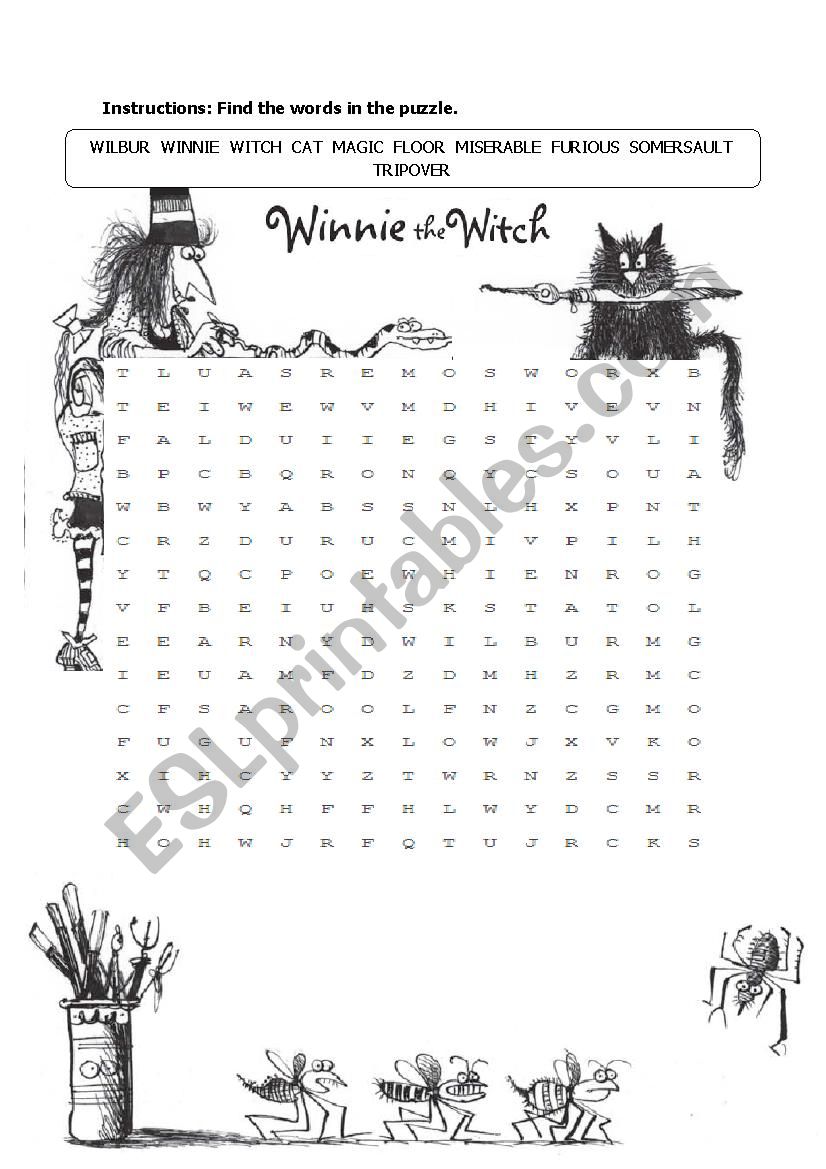 Winnie The Witch Crossword Puzzle