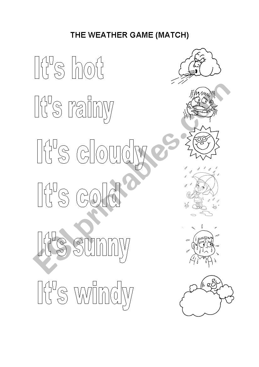 Weather dice game worksheet