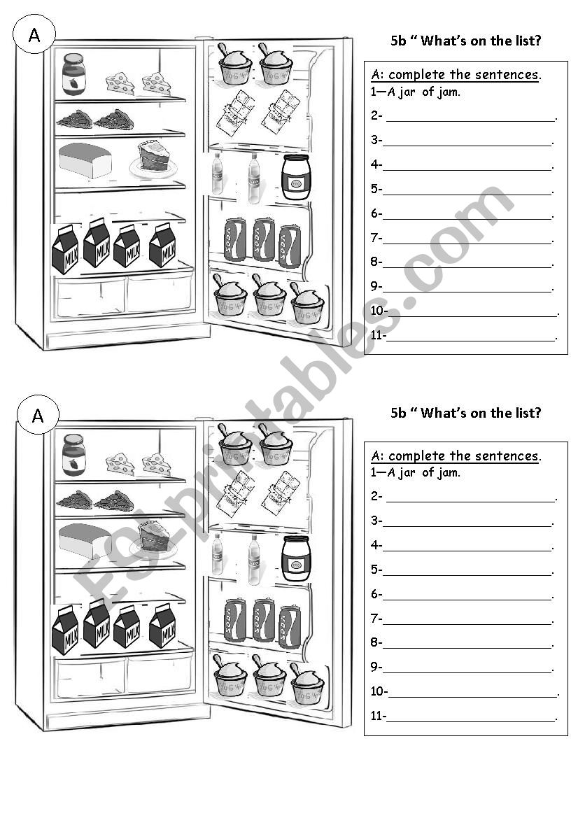 FOOD AND QUANTIFIERS - LEVEL 1