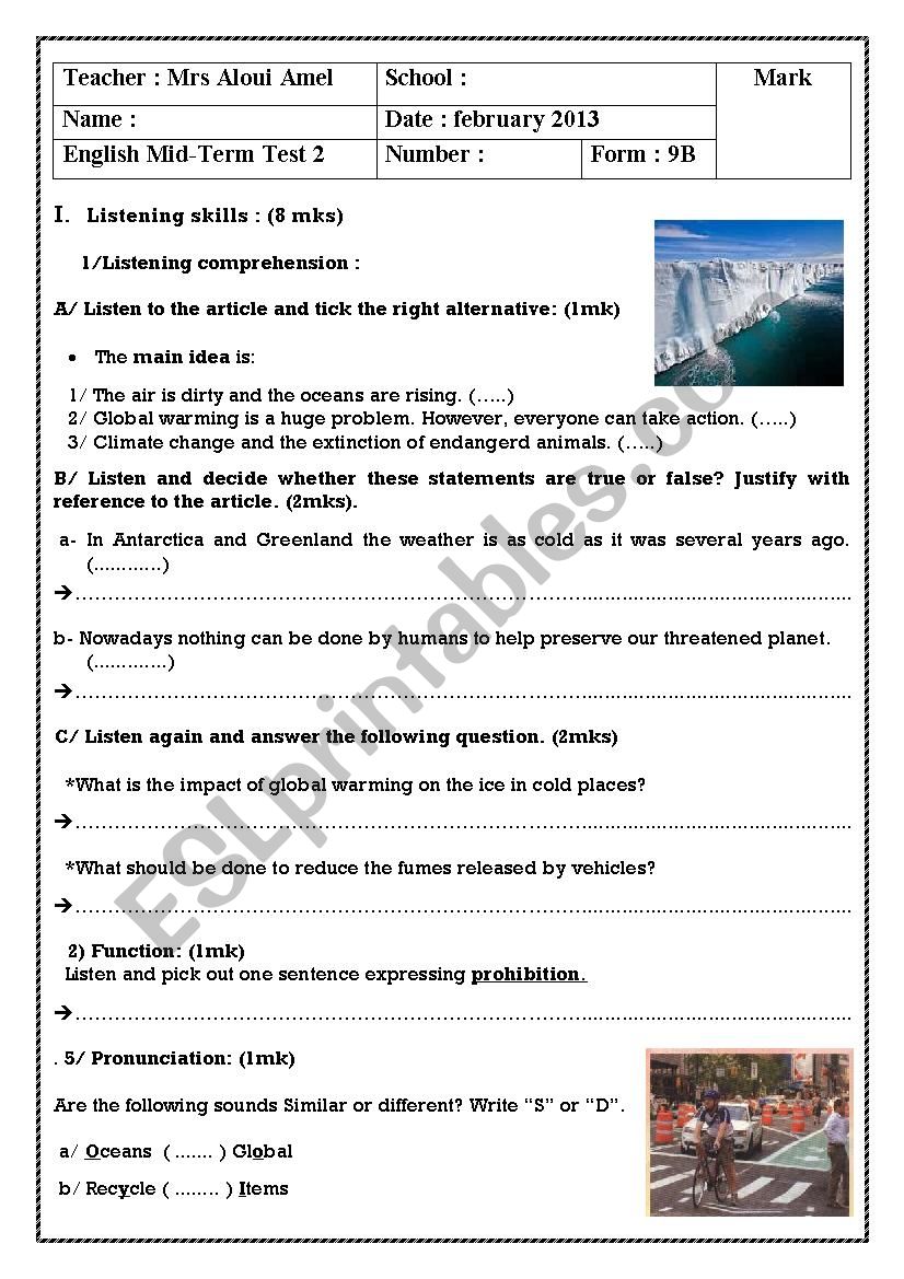 9th form february 2013 worksheet