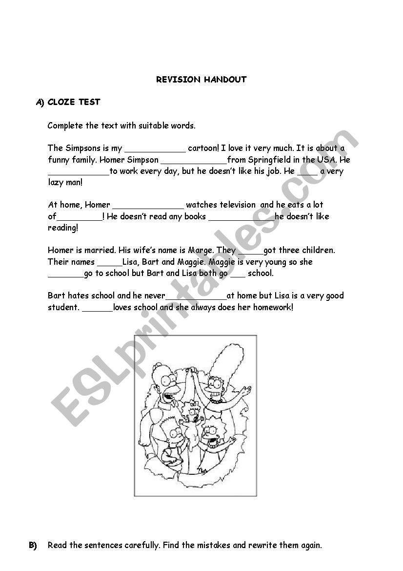 Revision of Simple Present Tense