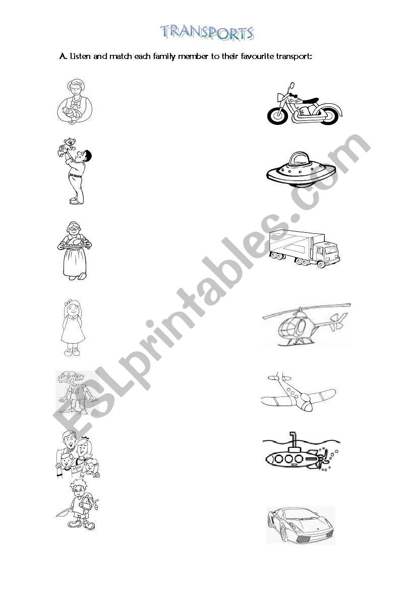Transports worksheet worksheet