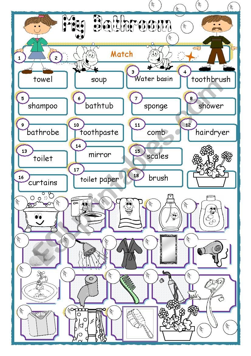 My Bathroom   3 / 3 worksheet