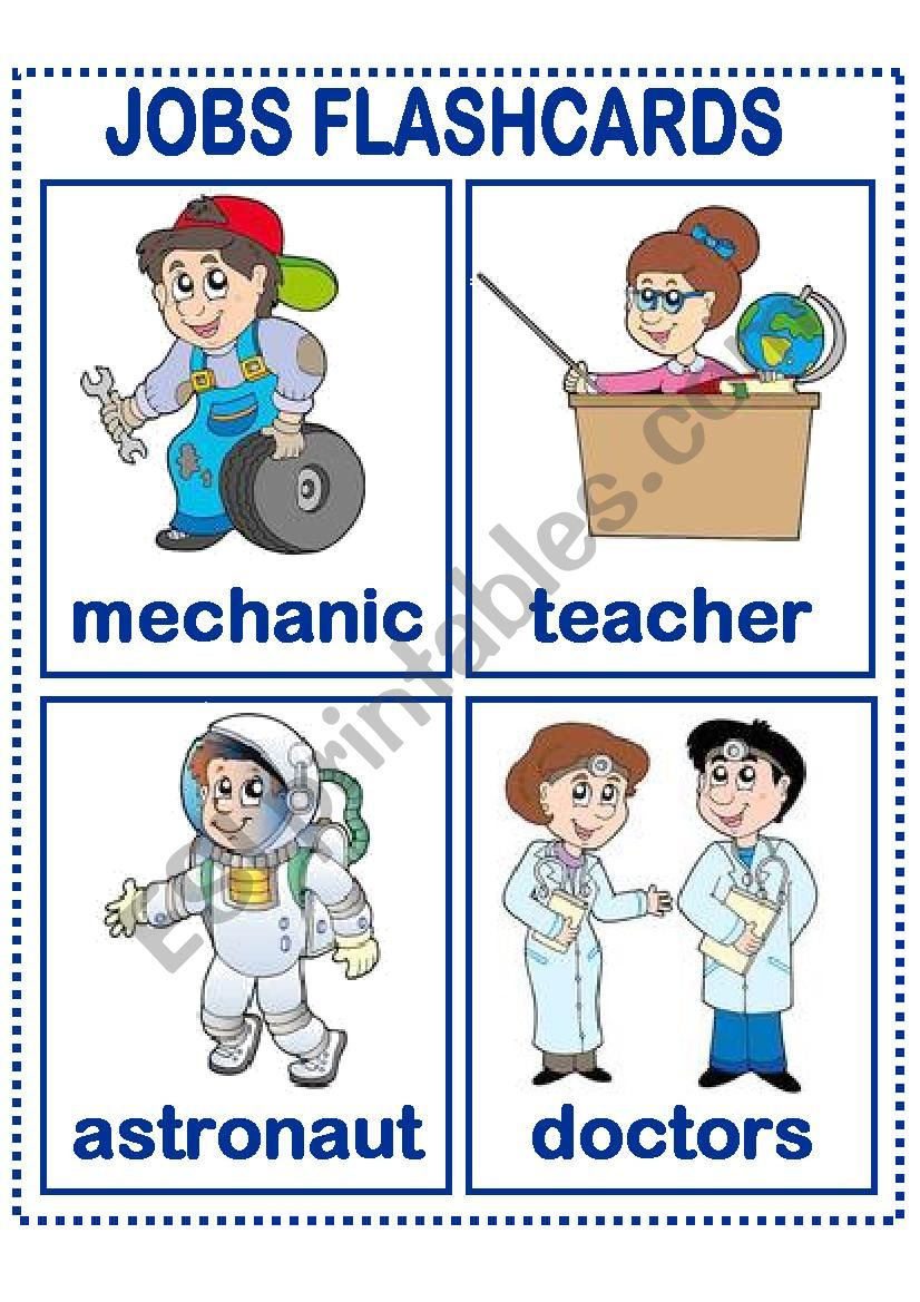 JOBS FLASHCARDS worksheet