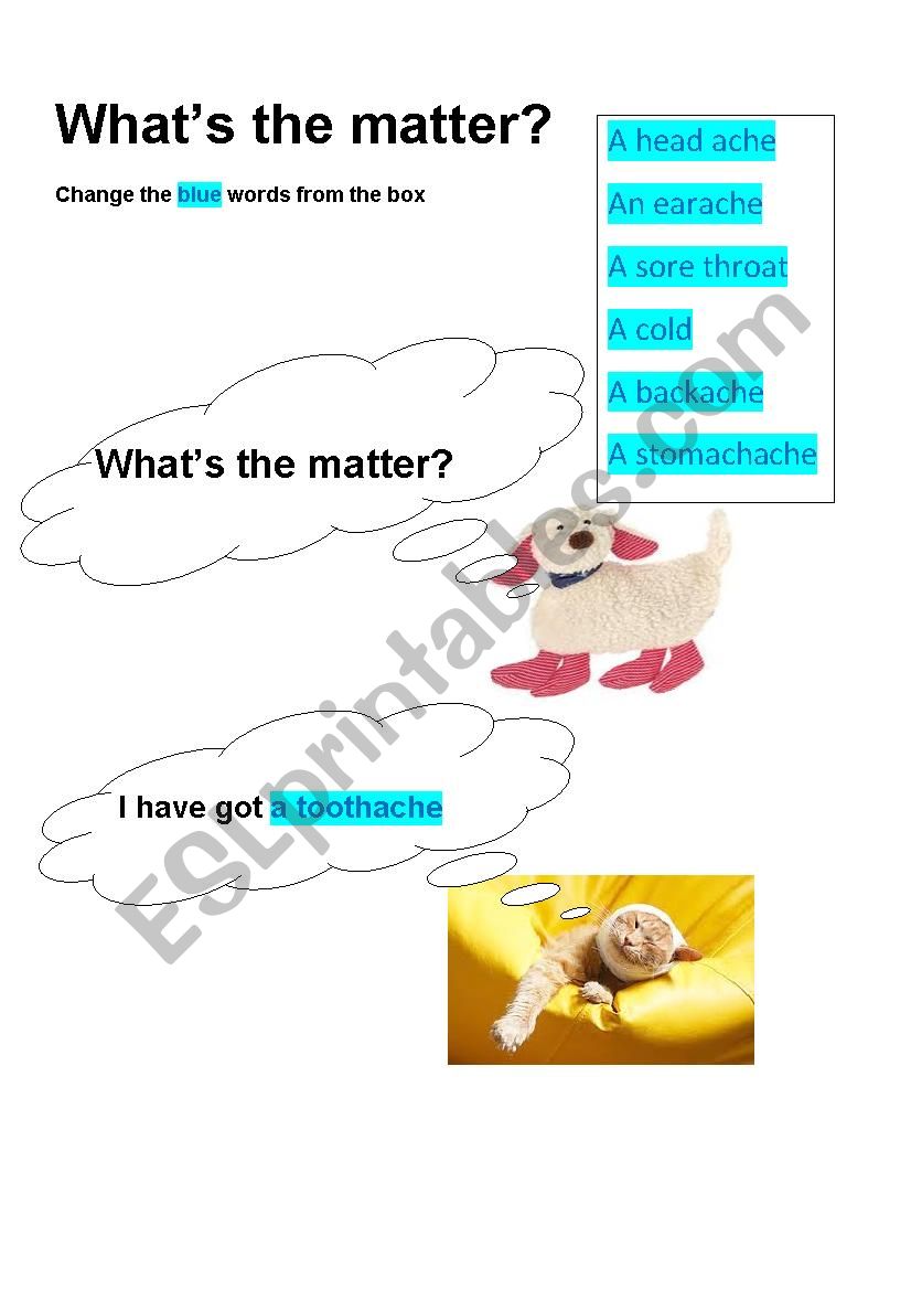 Whats the matter? worksheet