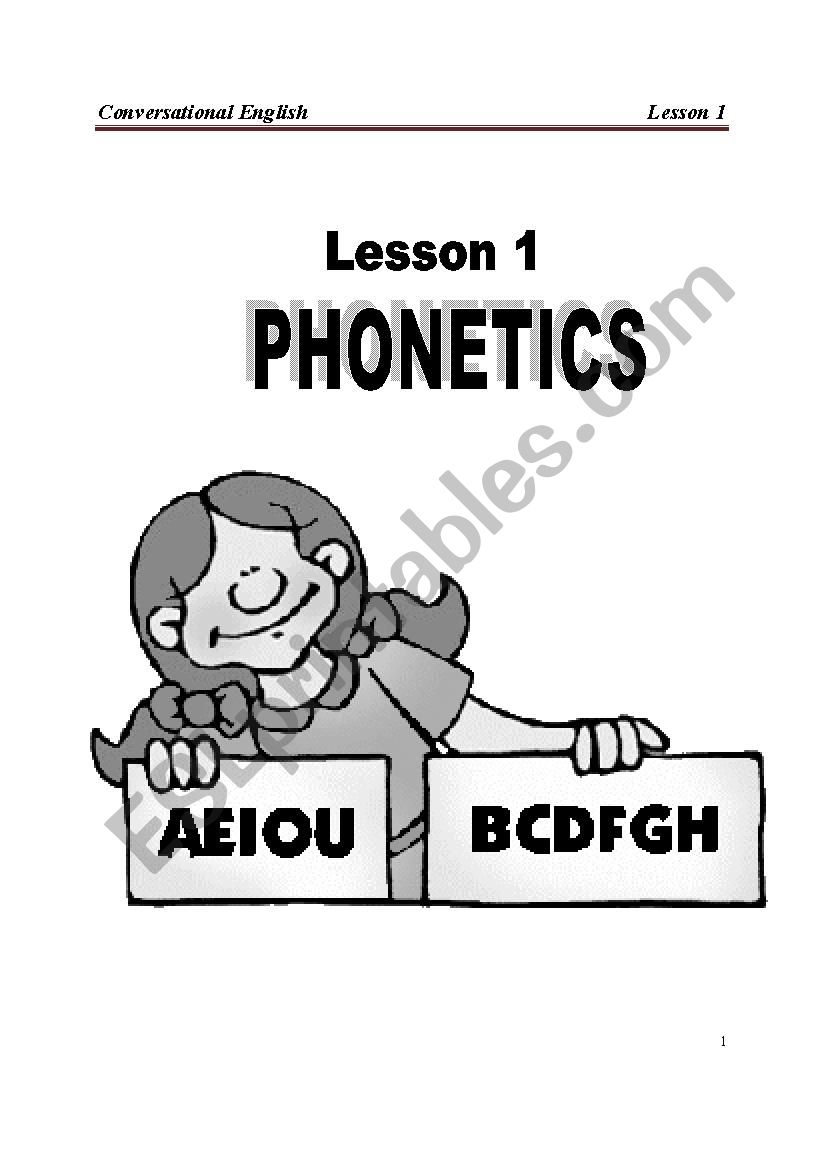 Pronunciation lesson worksheet