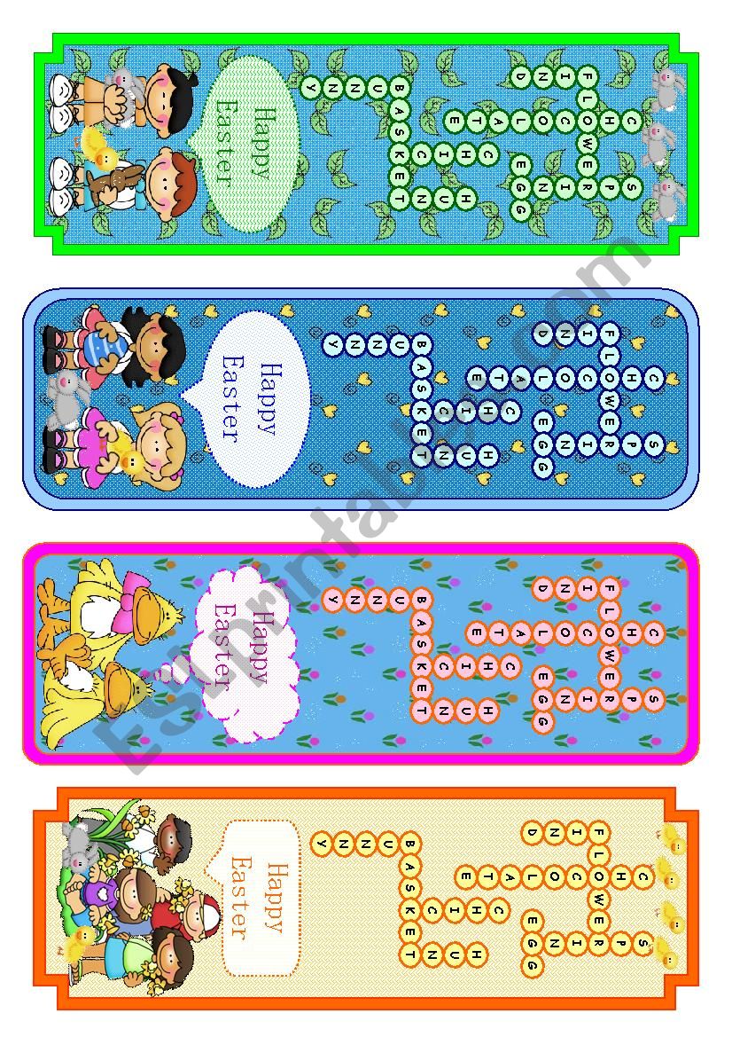 Easter Bookmarks (fully editable!)
