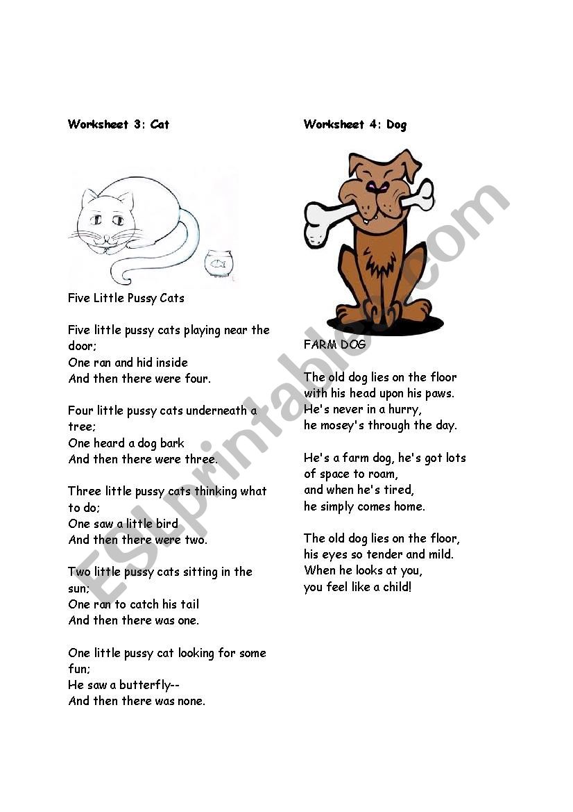 poems about animals 2 - ESL worksheet by rehes89 poems about animals 2 - ESL worksheet by rehes89