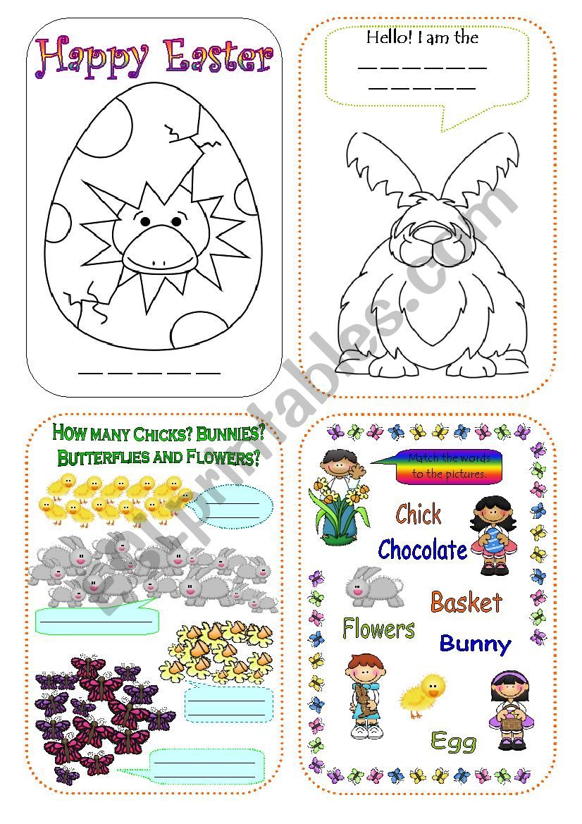 Easter Activities Mini book (coloured version)
