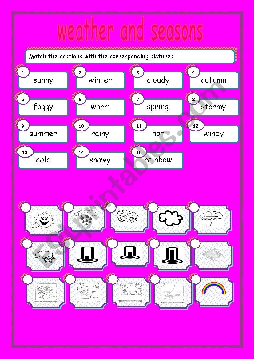 weather and seasons worksheet