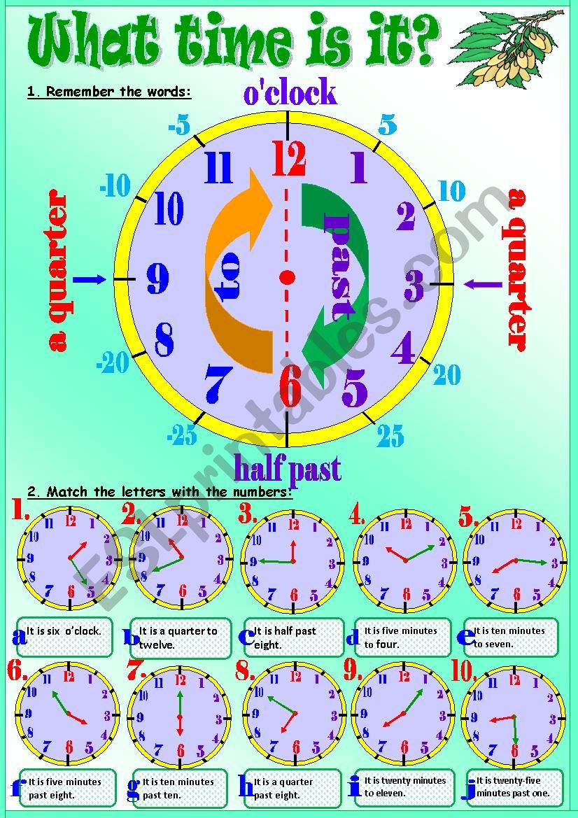 What time is it? worksheet