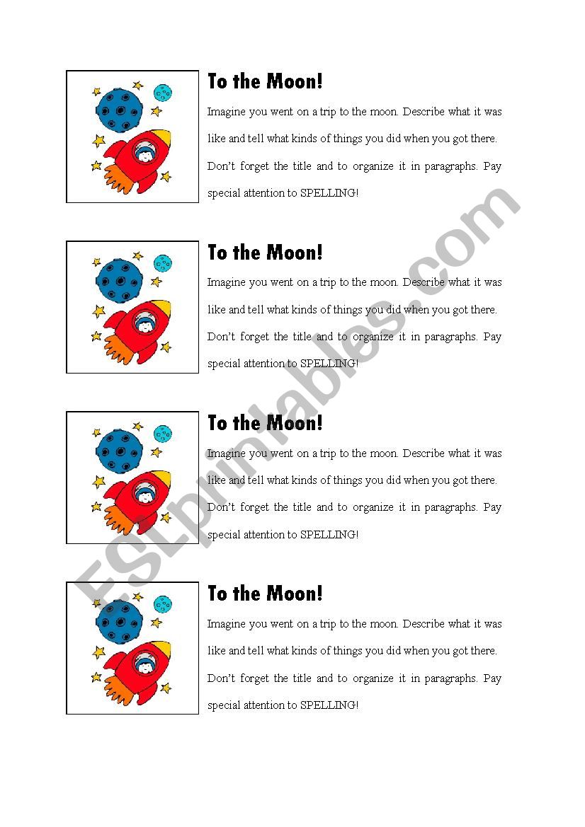 To the Moon Composition worksheet