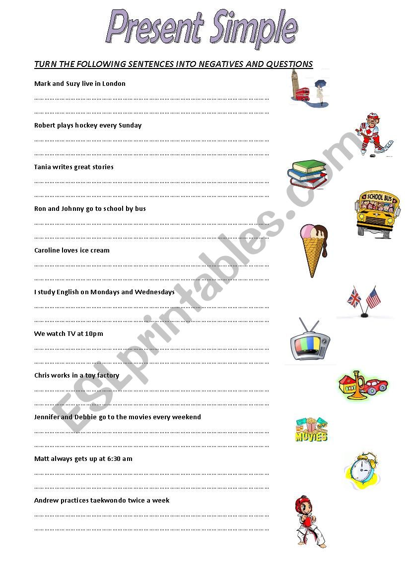 write-the-negative-and-interrogative-form-of-the-following-sentences-esl-worksheet-by-memi84