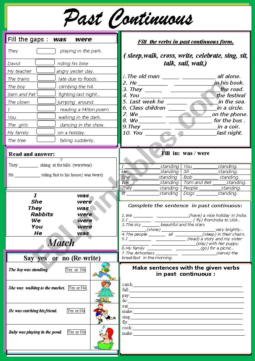 Past Continuous  worksheet