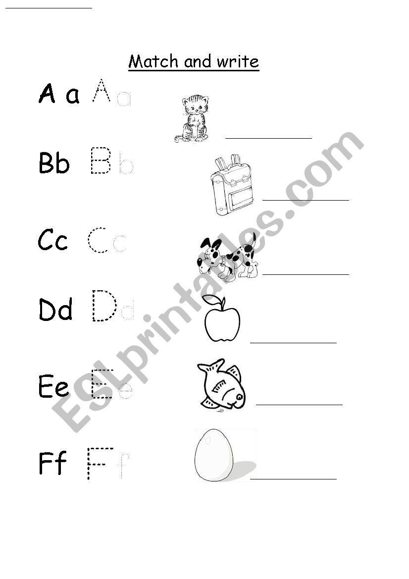 abcdef worksheet