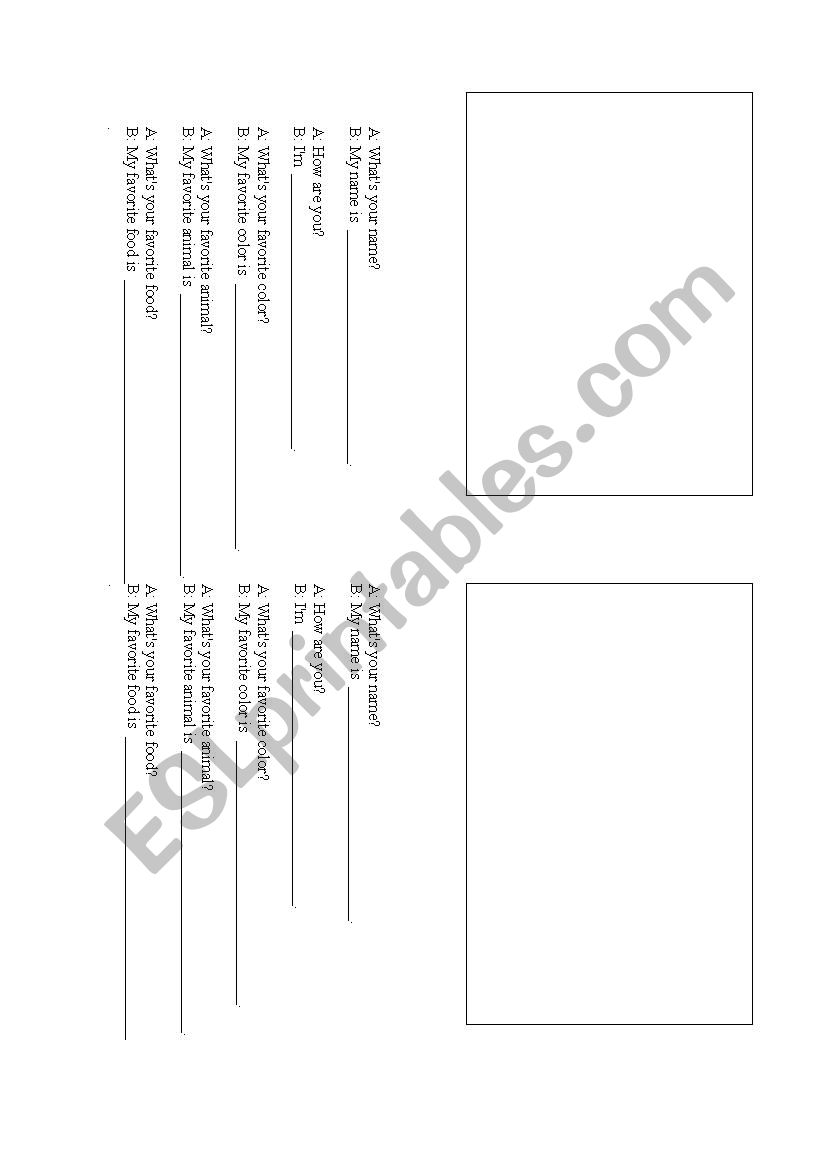 Get to know your partner worksheet