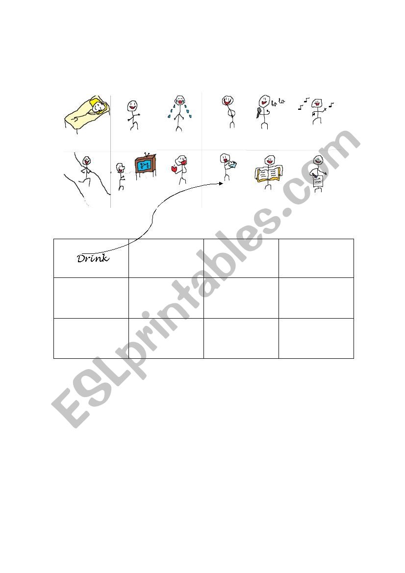 Action verbs worksheet
