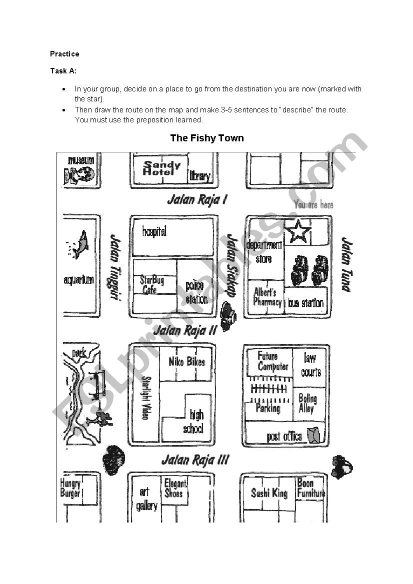 teaching preposition worksheet