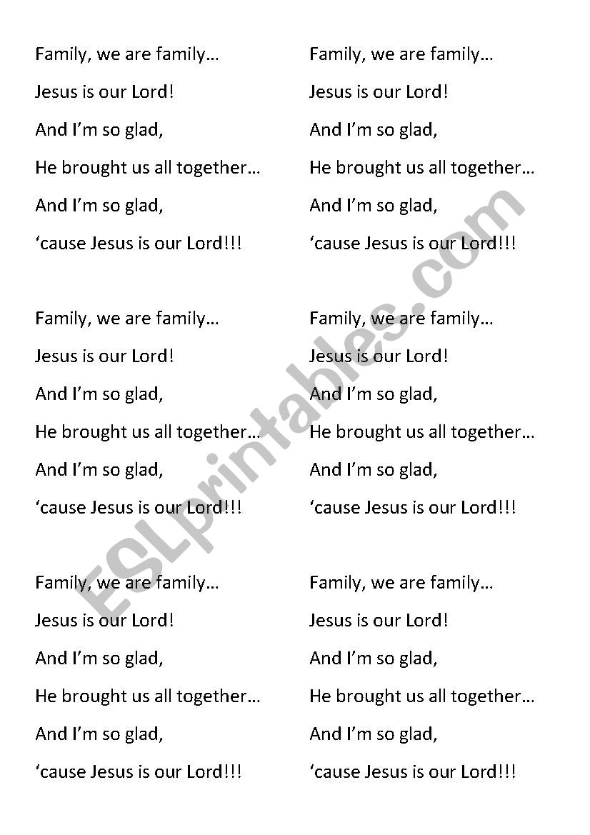 Family worksheet