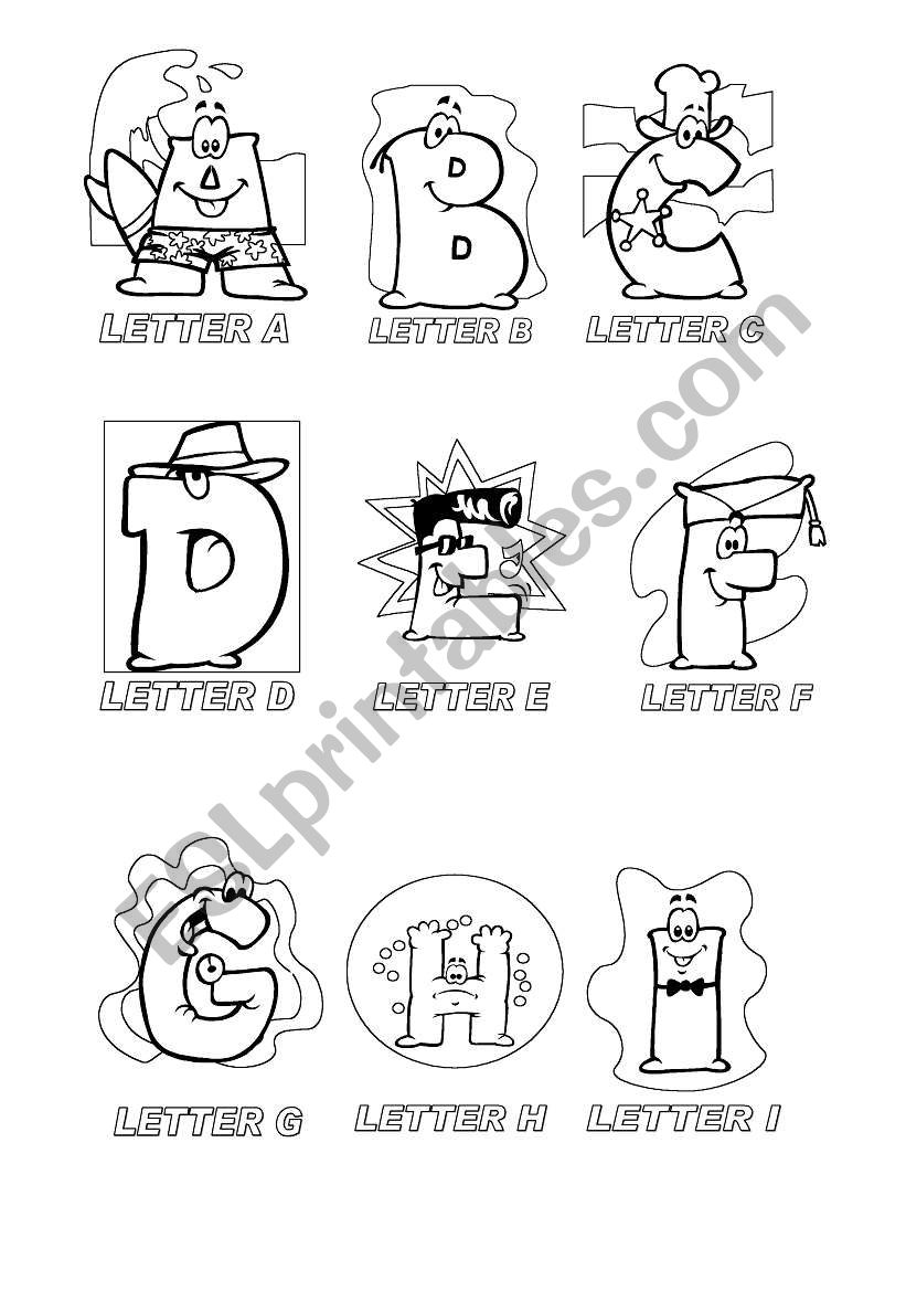 abc - alphabet letters worksheet