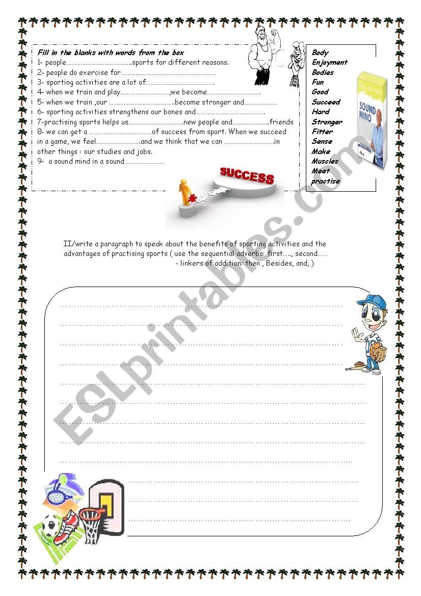 spoting activities worksheet