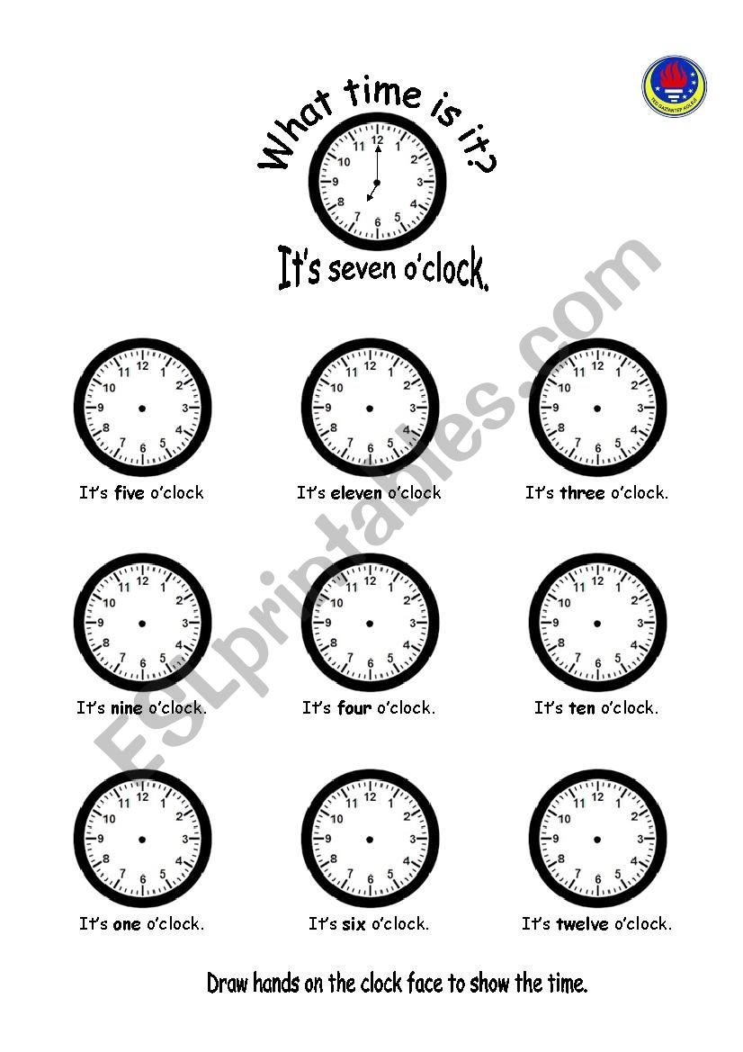 What time is it? worksheet