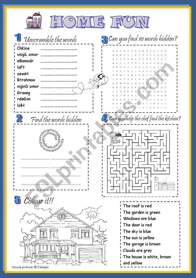 HOME FUN 3/3 worksheet