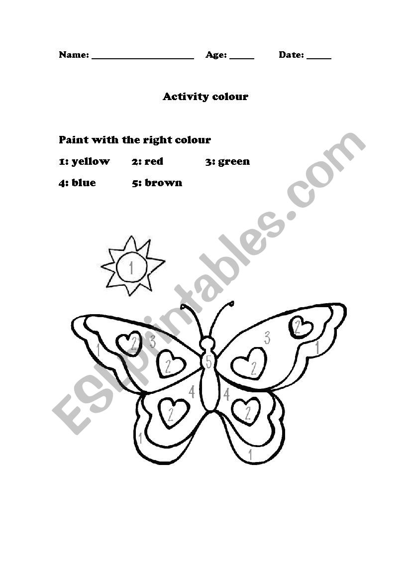 Colour Activity  worksheet