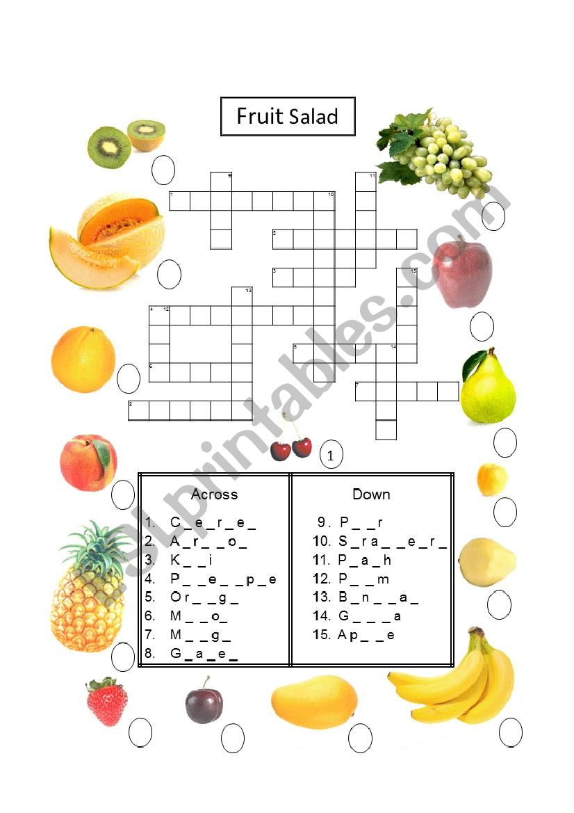 Fruit Salad worksheet