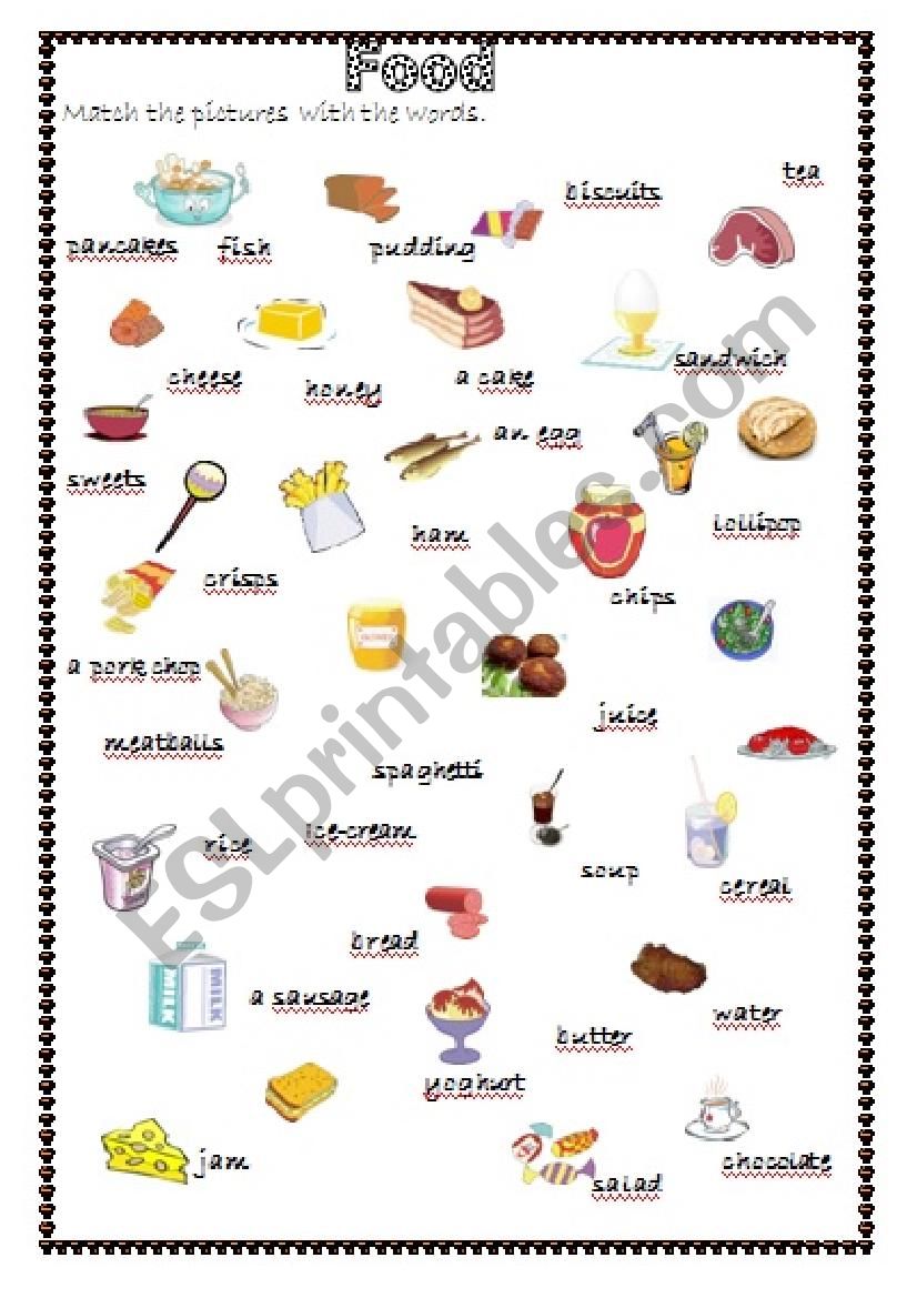 Food worksheet