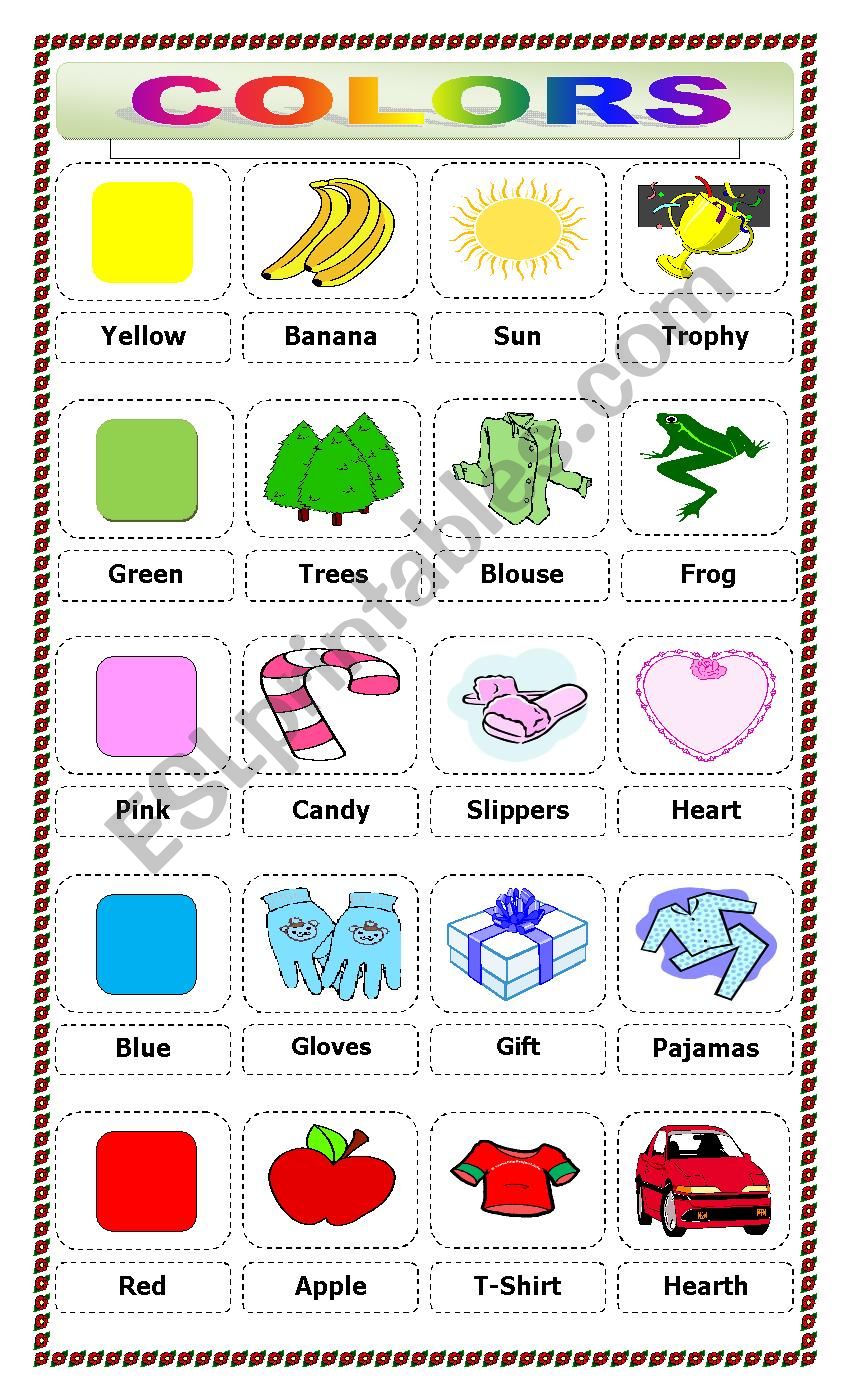 Colors worksheet