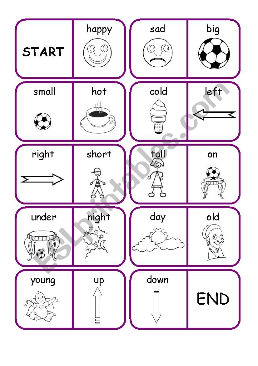 opposites worksheet