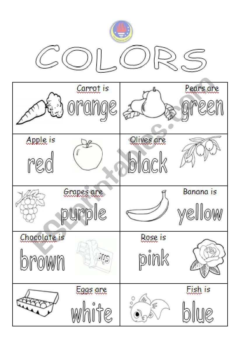 Colors worksheet