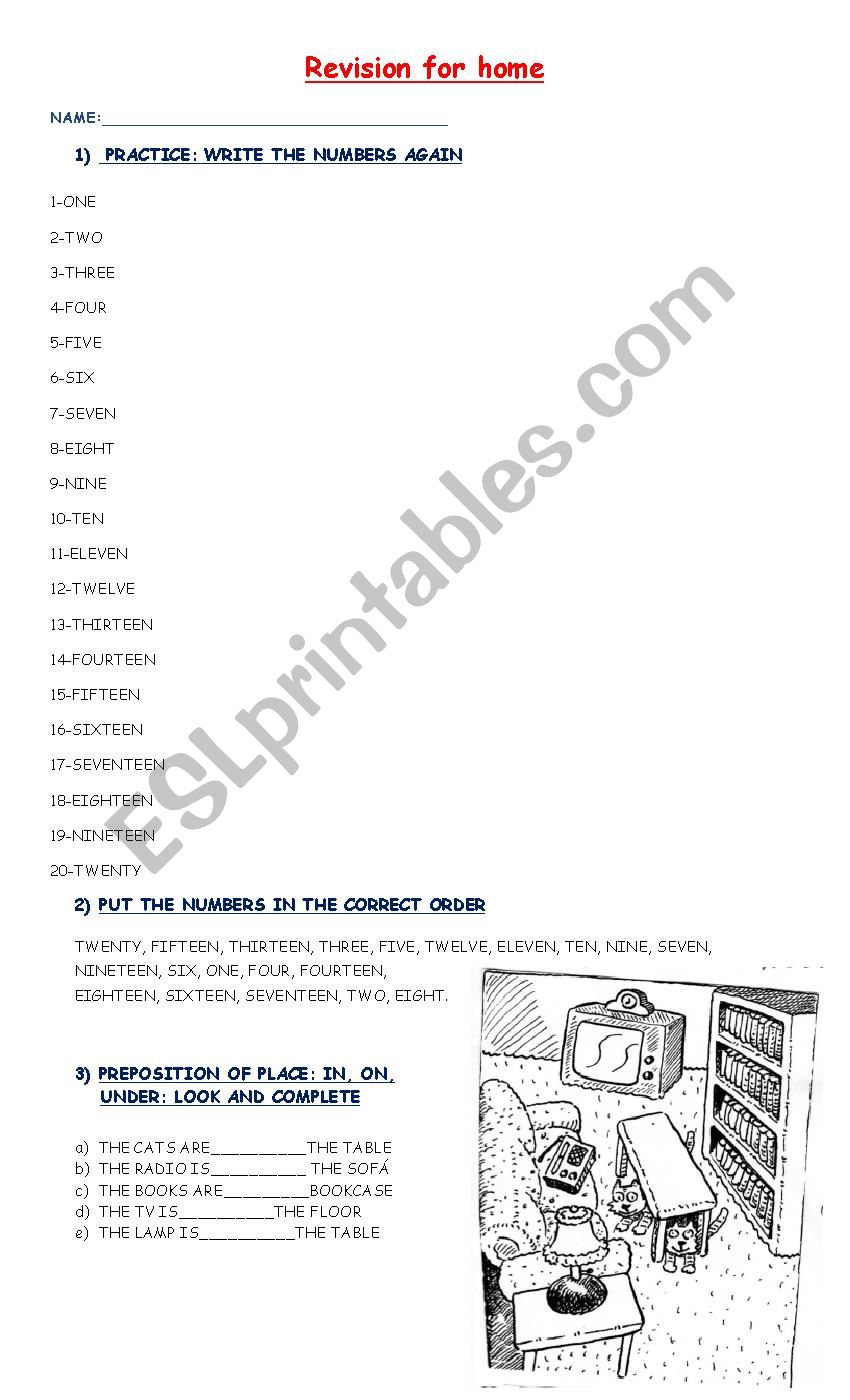 Revision Guide for kids worksheet