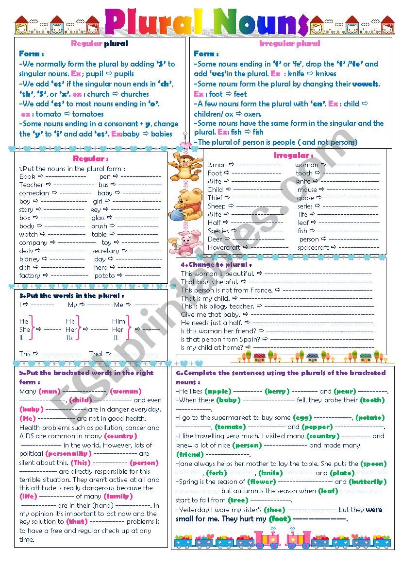 The plural form ; regular and irregular