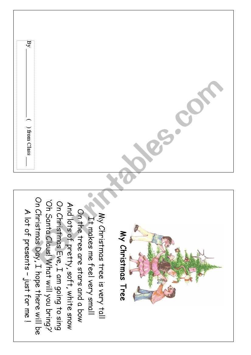 poetry - Christmas tree worksheet