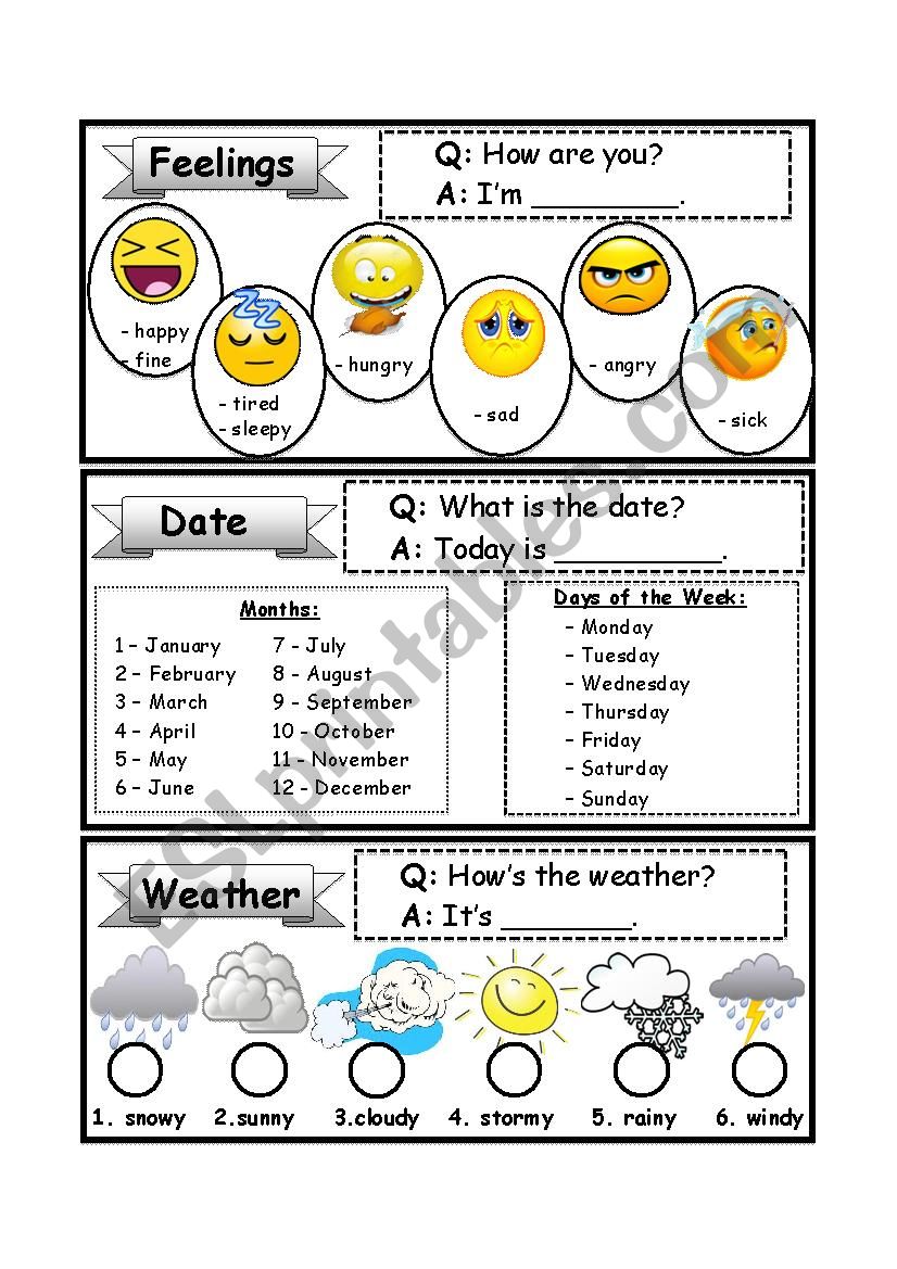 Daily Routine Introduction Worksheet