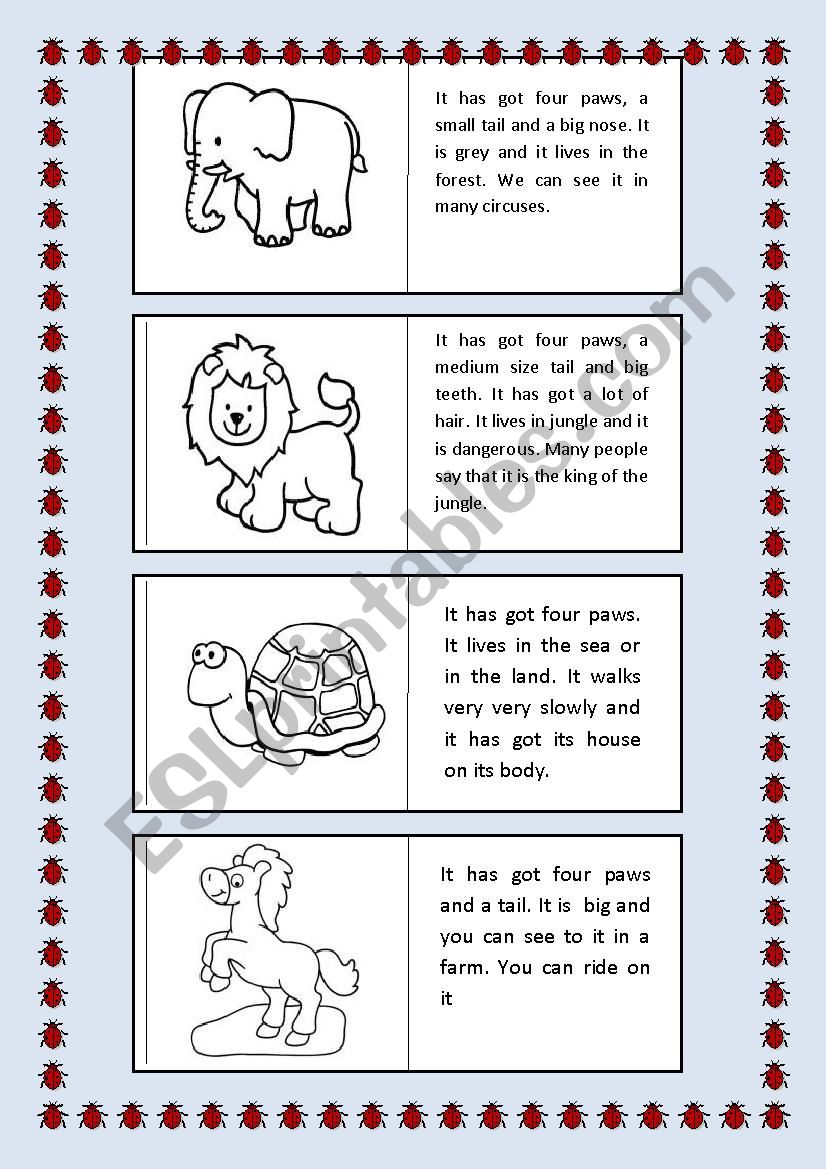 Describing animals2 worksheet