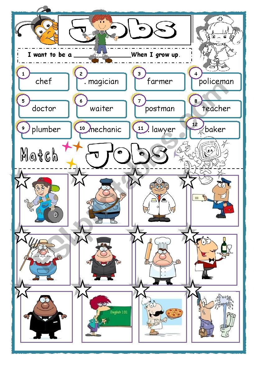 My Job 1/2 worksheet