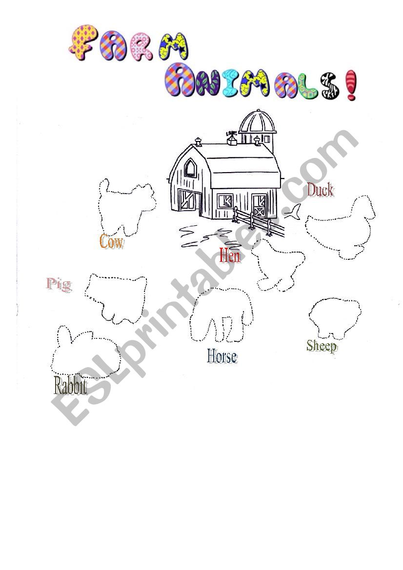 Learn Farm Animals  worksheet