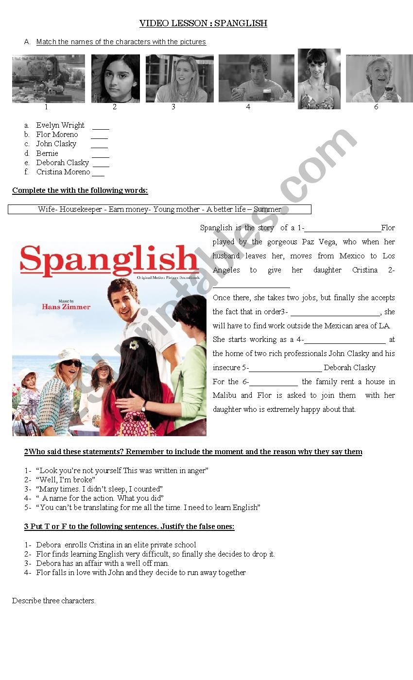 Verb to be worksheet