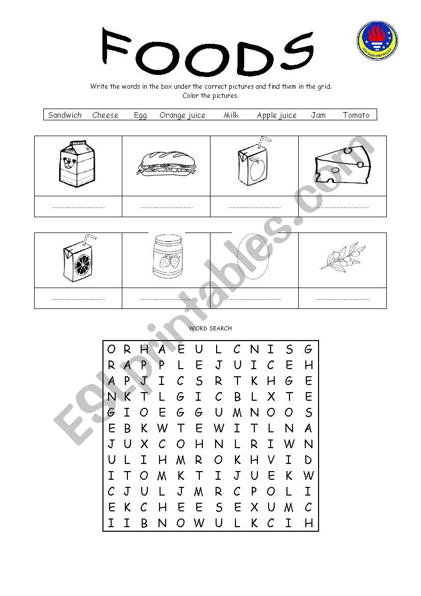 Food-1 worksheet