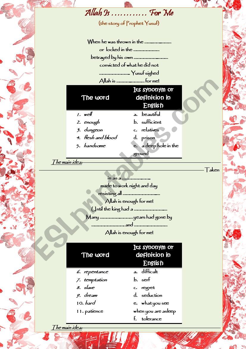 The story of the prophet youssef