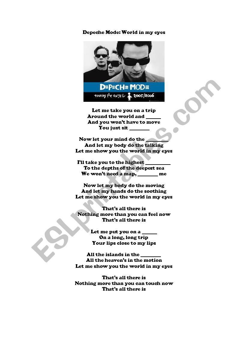 Depeche Mode - World in my eyes (lyrics)