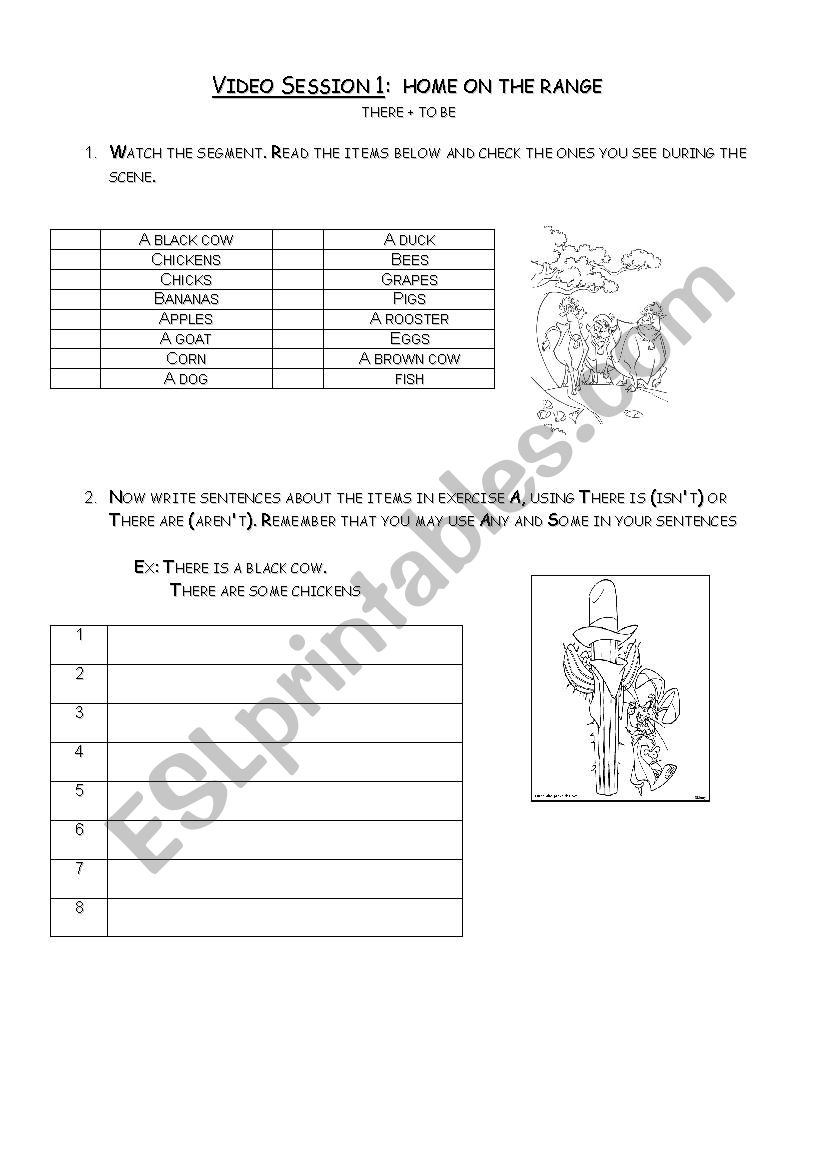 Home on the Range worksheet