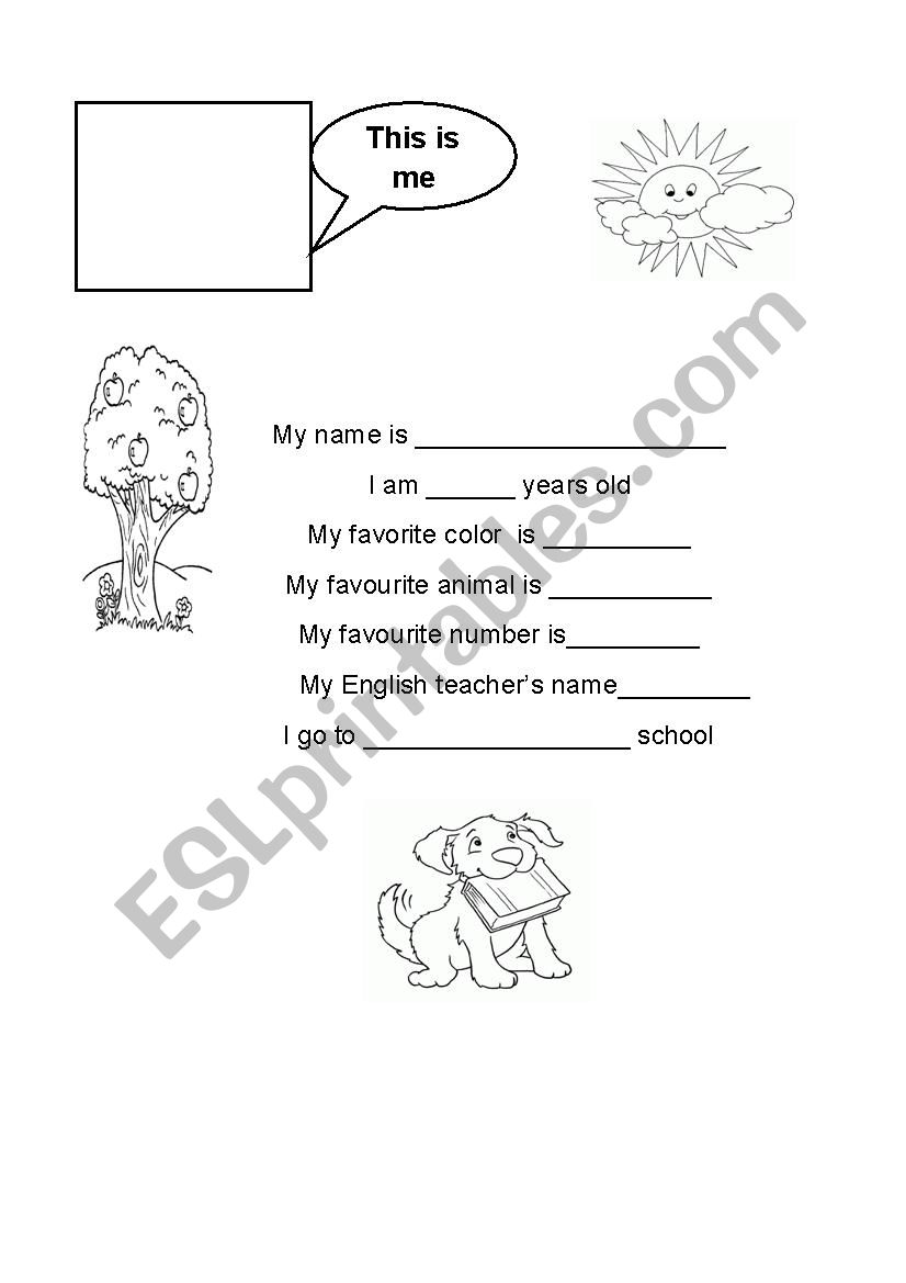 Personal Identification worksheet