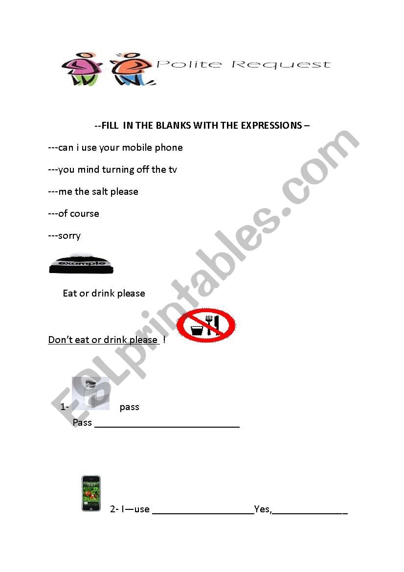 polite requests part 1 worksheet